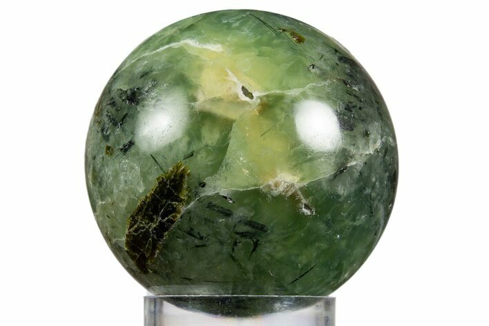 Polished Prehnite With Epidote Sphere #343072